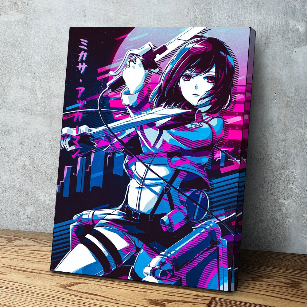 

Attack On Titan Modern Canvas Painting HD Prints Poster Anime Picture Modular Wall Art For Living Room Home Decoration Framed