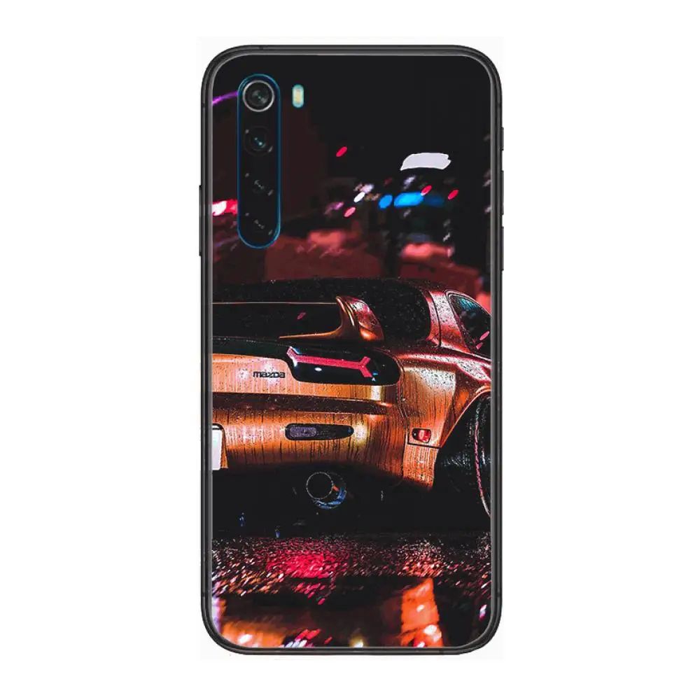 

JDM Tokyo drift sports car cartoon Phone Case For XiaoMi Redmi Note 9S 8 7 6 5 A Pro T Y1 Anime Black Cover Silicone Back Pret