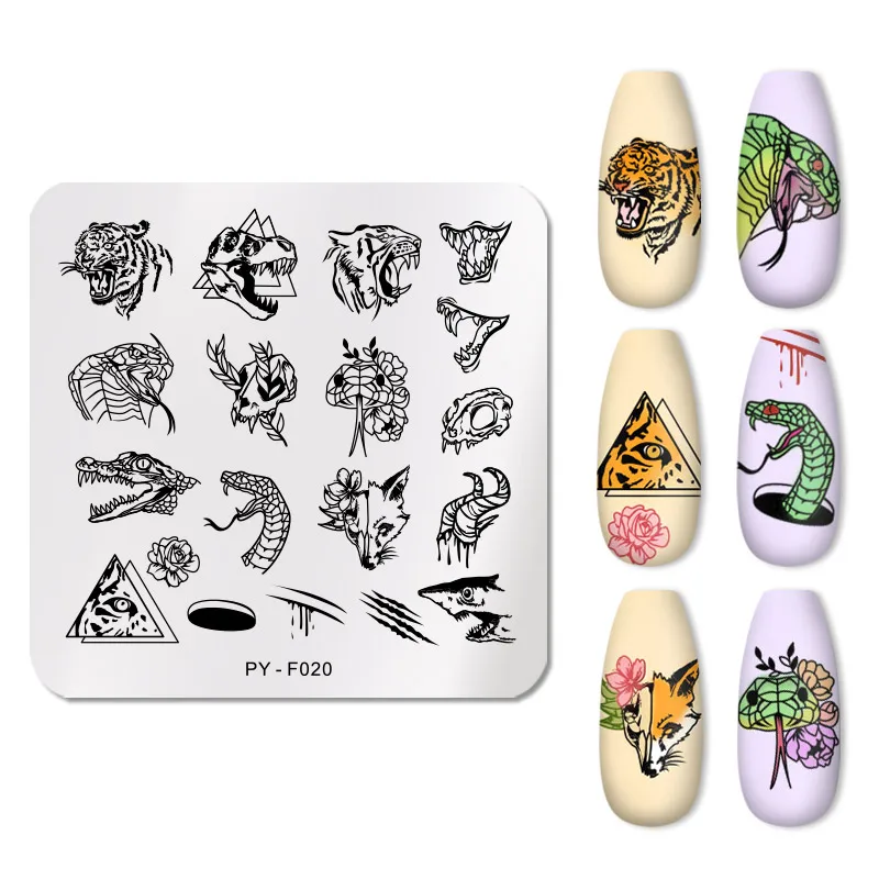 Пластины для стемпинга ногтей PICT You пластины дизайна серии животных трафаретные