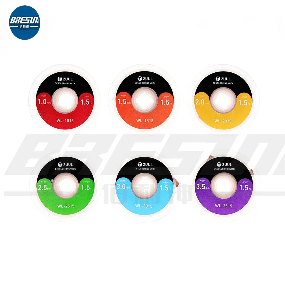 

2UUL Desoldering Wick Disc Type GOOT High Quality2015 1515 3015 3515 2.0 1.5 3.0 2.5 3.5MM Desoldering Wick with Braided Copper