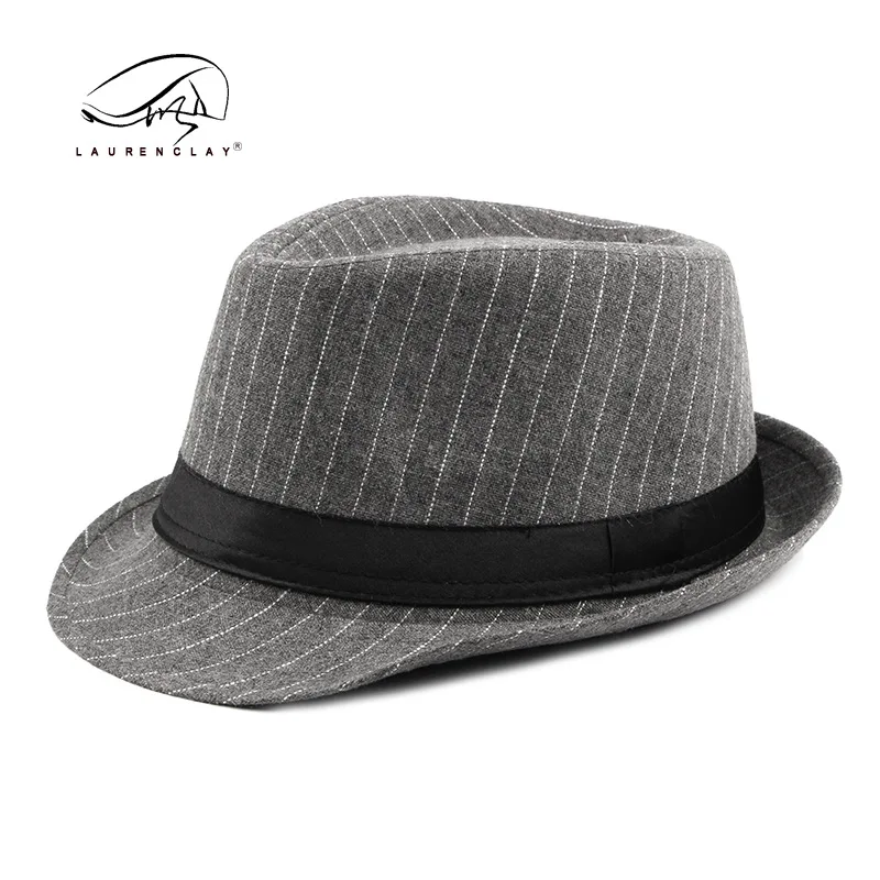 

Men's autumn and winter new top hat British style fashion middle aged and old striped jazz hat men's casual versatile hat