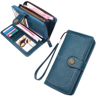 2022 women wallets fashion long leather top quality card holder classic female purse zipper brand wallet for women