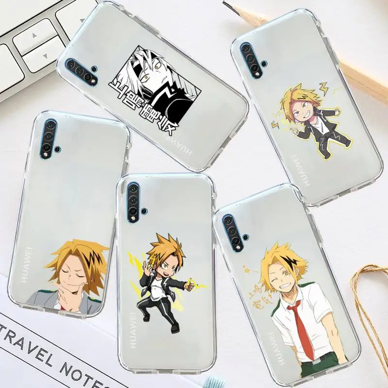 

denki kaminari My hero academia Phone Case Transparent for Huawei honor P mate 40 20 30 10 50 i 9 x mate pro lite 8a