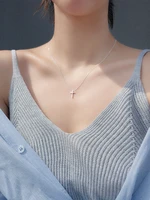 exquisite attractive jewelry simple personality with cross alloy clavicle chain for fashion women gifts wholesale