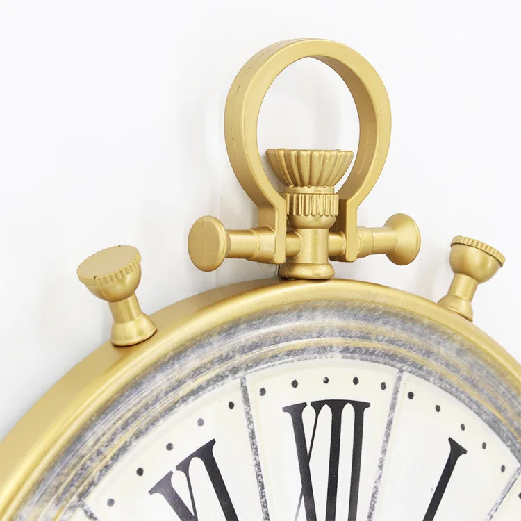 Американские винтажные большие настенные часы металлические креативные для