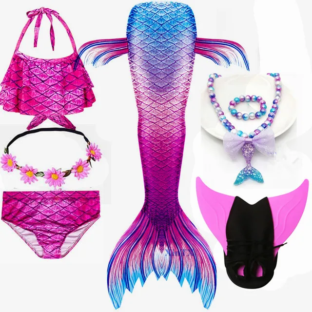 Детский костюм Русалочки Pretty Girl купальный для девочек с хвостом моноластами