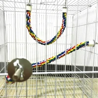 bird toys hanging multicolor rope toys type for rope bungee bird toy parrot accessories birds high quality pet supplies colorful