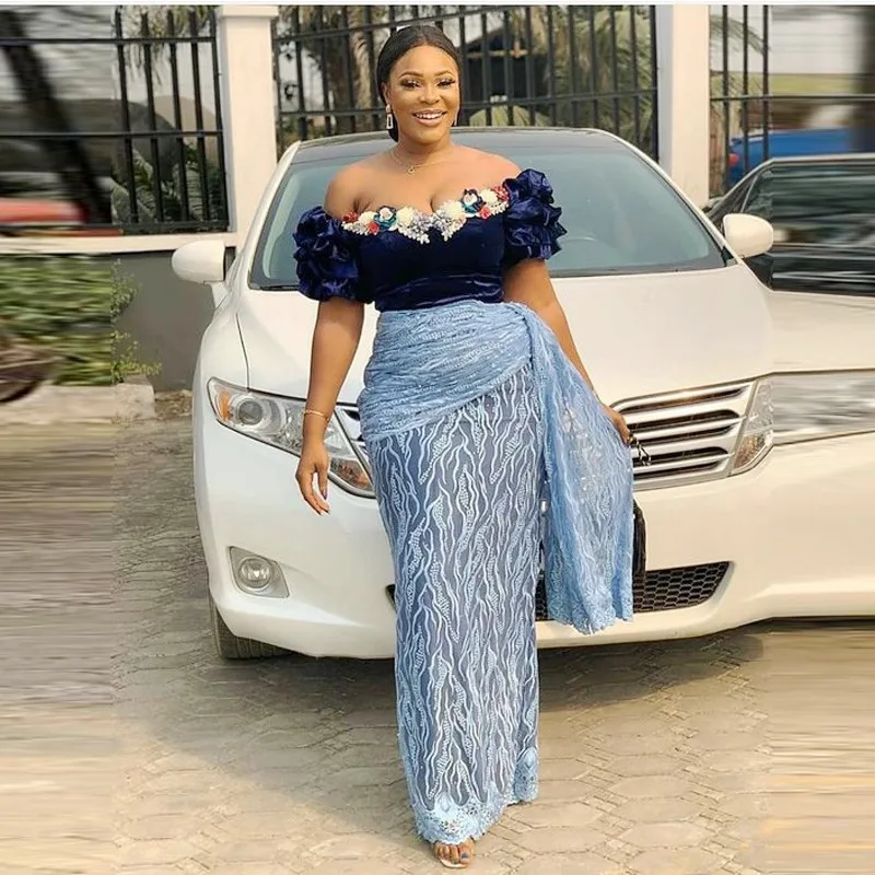 

ASO Ebi off-shoulder ruffled lace ball gown formal party dress