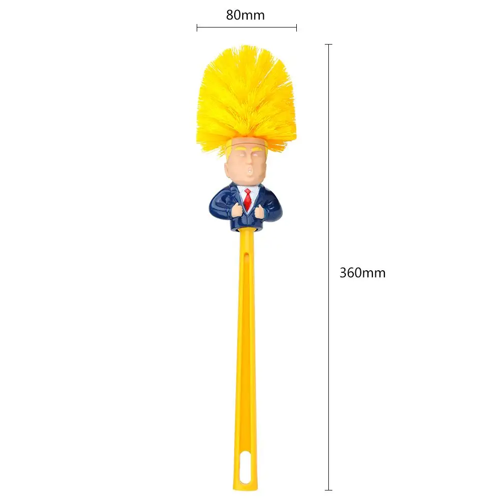 

Creative Plastic Trump Toilet Brush Bathroom Nightstool Groove Sink Trench Cleaning Tool Base Personality Cleaning Accessories