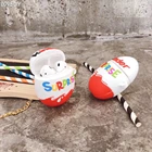 Забавный kinder fun eggs беспроводной Bluetooth чехол для наушников для AirPods 2 1 шоколадный сюрприз 3D Мягкий силиконовый чехол для гарнитуры