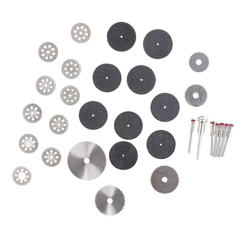 

HOT 32pcs/set Saw Blade For Rotary Tools Resin Cut-Off Wheels Diamond Cutting Discs Diamond Saw Blade Set Mini Circular
