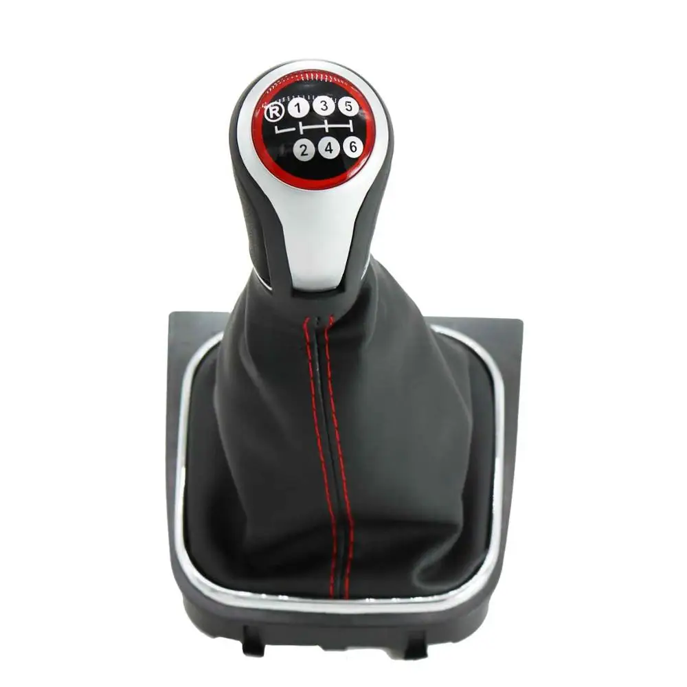 Для VW Golf 5 V MK5 R32 GTI 2004 2005 2006 2007 2008 2009 5/6 Скорость на палке с машинкой Шестерни рукоятка рычага переключения передач - Название цвета: Лиловый