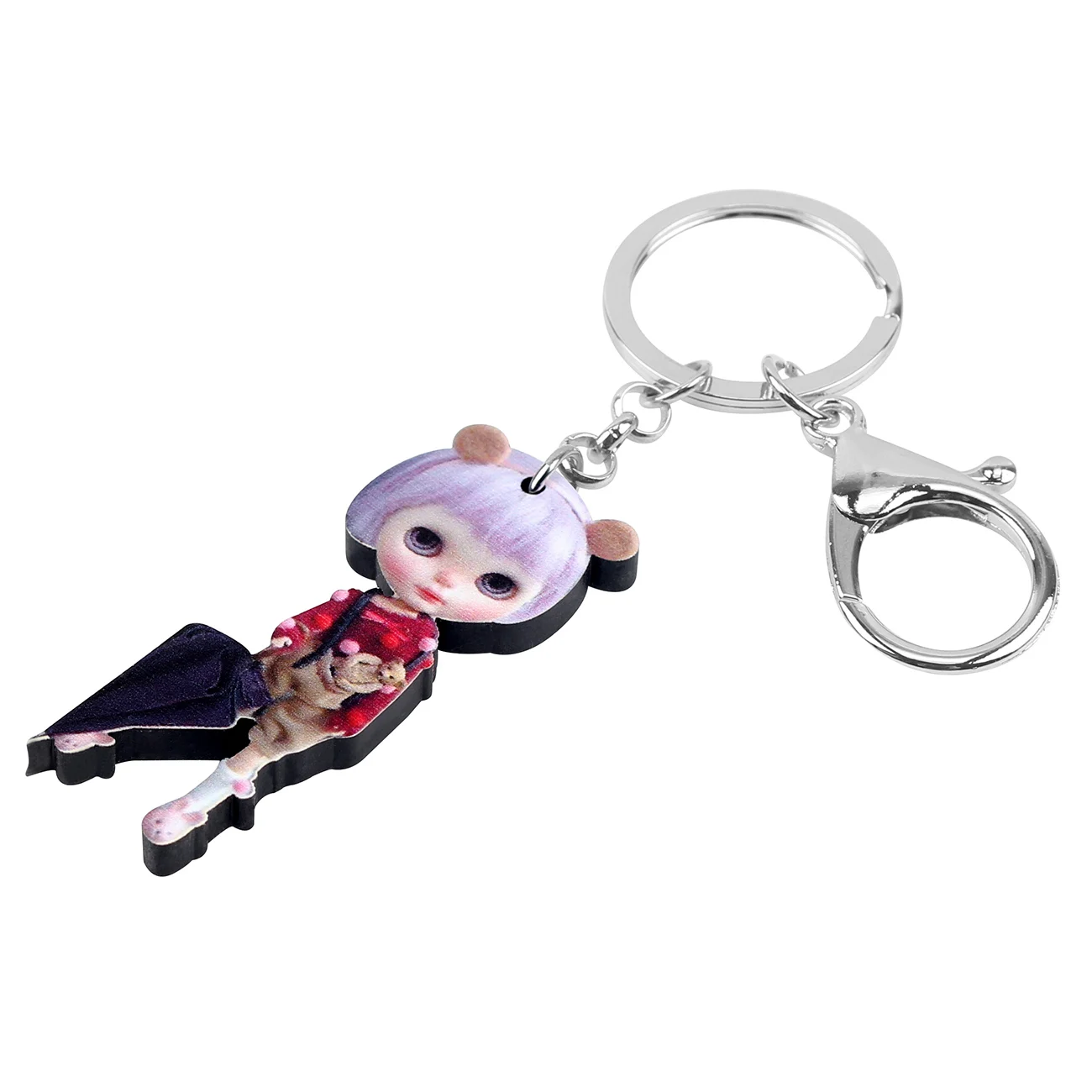 Bonsny акриловые Аниме Короткие волосы девушки зонтик женская сумка автомобильный