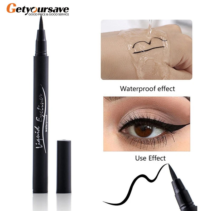 1 шт. водостойкая черная жидкая подводка для глаз карандаш больших макияж Стойкая
