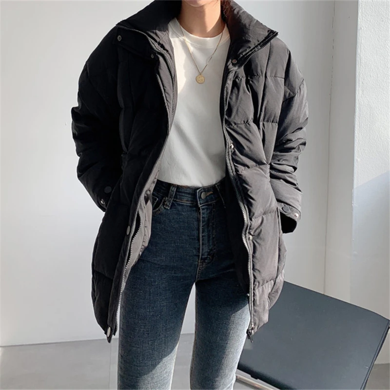 New 2021 Autumn Winter Women Jackets Quilted Puffer Parkas High-Quality Fashionable Warm Wild Lady Short Coats | Женская одежда