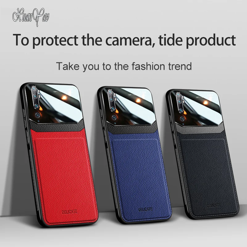 

XUANYAO Phone Case For Xiaomi Mi CC9 Case Hard Leather Back Cover For Xiaomi Mi CC9 Pro Case Soft Silicone Edge Xiomi Mi CC9 Pro