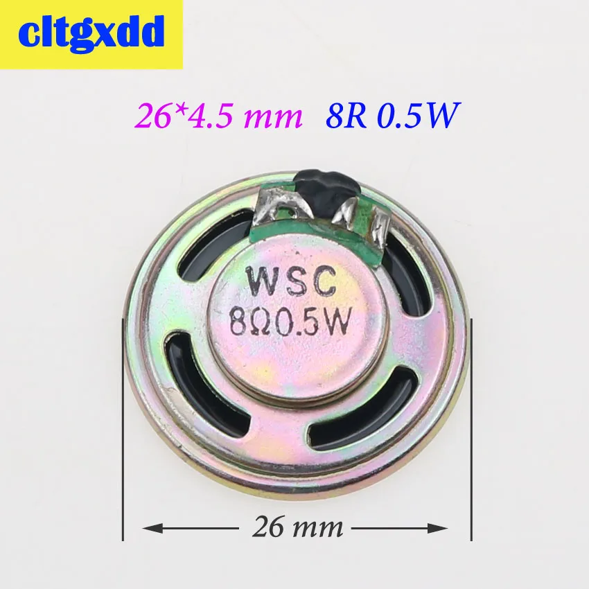 26mm Cltgxdd 8 Ом 0,5 Вт громкоговоритель Магнитный динамик 15 20 23 26 28 32 36 40 50 мм Диаметр 8R 0,5 Вт громкоговоритель звуковой проигрыватель - Цвет: 26mm