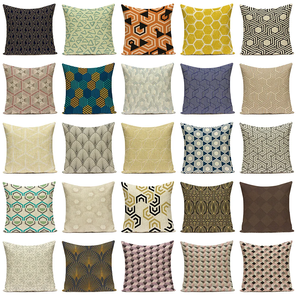 Нордический геометрический чехол для подушки с принтом плед полоса решетка