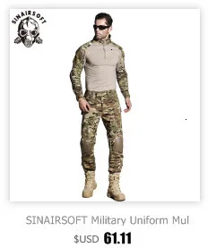 SINAIRSOFT военная форма Мультикам армейская боевая рубашка Униформа тактические брюки с наколенниками Камуфляжный костюм охотничья одежда