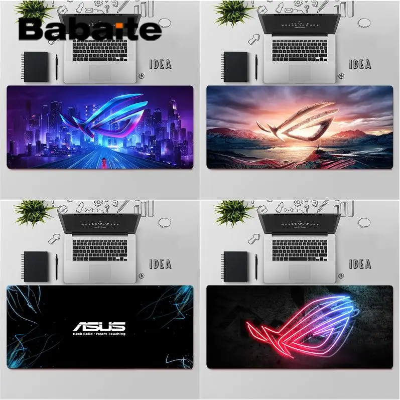 

Babaite Top Quality ASUS Logo Natural Rubber Gaming mousepad Desk Mat Free Shipping Large Mouse Pad Keyboards Mat