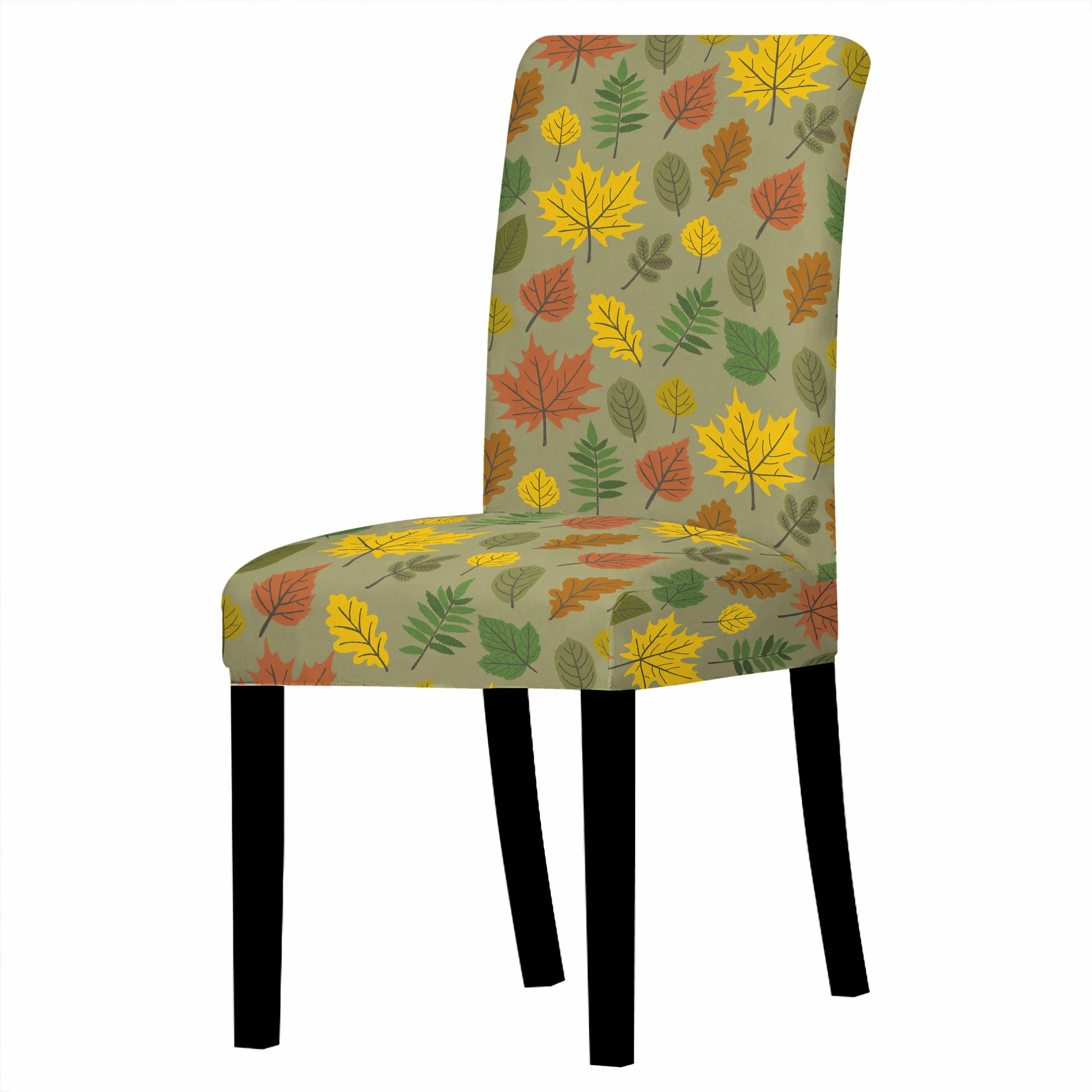 Nordic Leaf pattern Chair Cover Home Dining Elastic Chair Covers Multifunctional Spandex Elastic Cloth Universal Stretch 1PCS