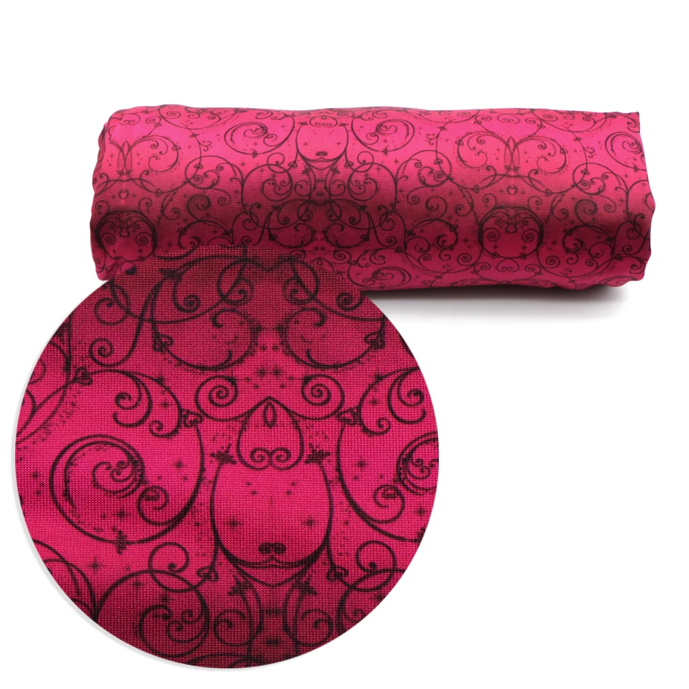 Стрейчевая трикотажная ткань в стиле пэчворк с листьями подсолнуха и перьями 4