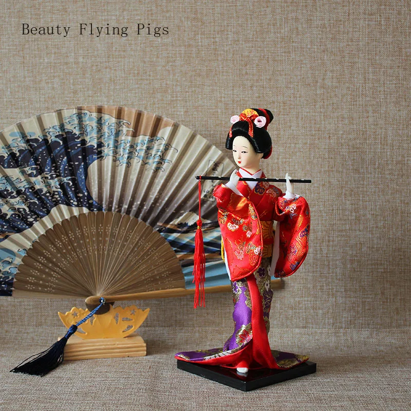 Японских гейш творческие куклы гуманоиды Кимоно японские орнаменты дома подарки