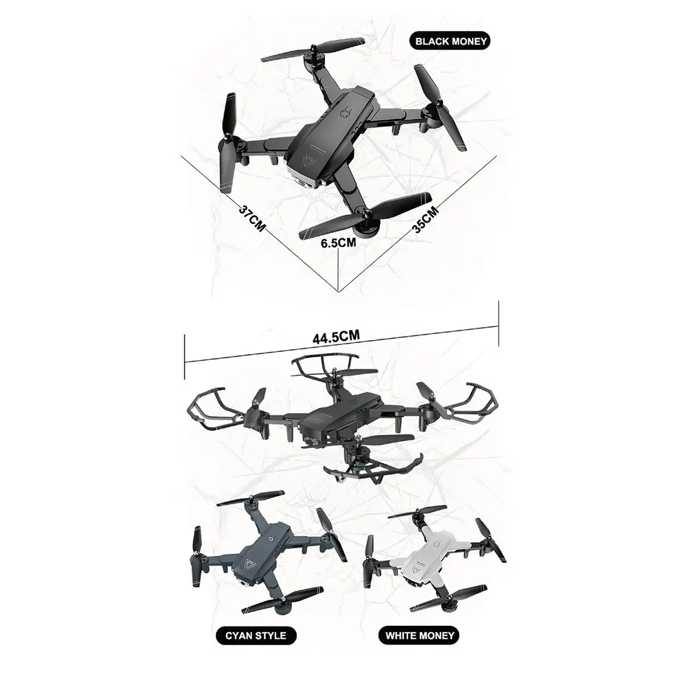 

L103 RC Drone with 1080P Wide Angle Dual Camera Wifi FPV Optical Flow Position Smart Follow Foldable RC Helicopter Airplane
