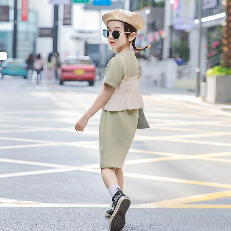 Детская одежда для девочек Сезон весна-лето Новинка 2020 года Модный детский