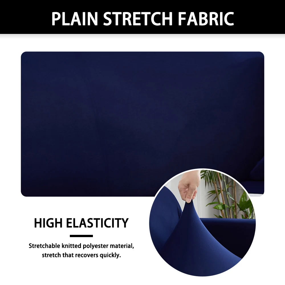 Plain Color Sofa Cover Elastic Stretch Covers for Living Room Couch Corner Sectional 1/2/3/4-seater | Дом и сад