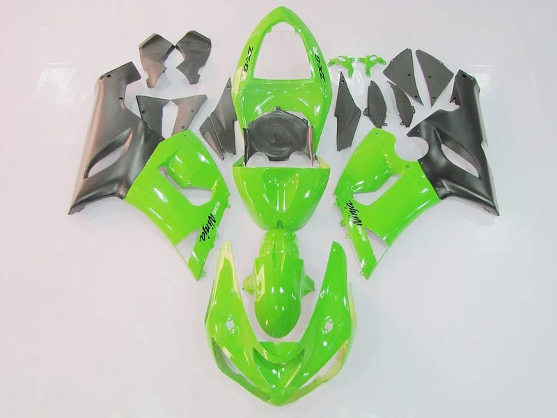 

100%NEW+ Green Black Fairing Kit FOR KAWASAKI NINJA ZX 6R 636 05 06 ZX-6R 05-06 ZX6R 2005 2006 ZX 6R 05 06 Fairings 00op