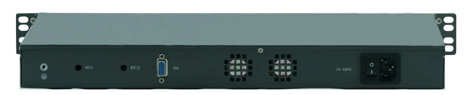 Причастником 19 дюймов 1U стоечный сервер Двухъядерный Intel Atom D2550 брандмауэр ПК Barebone система 4 Lan Поддержка pfsense