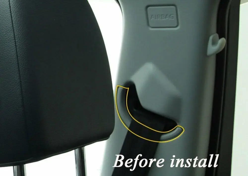 

2* Chrome Front Row Seat Safety Belt Sequins Trim For Discovery Sport 2015-2017