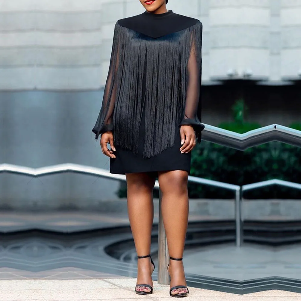 Женское мини платье пикантная Клубная одежда весна лето Сетчатое с длинным