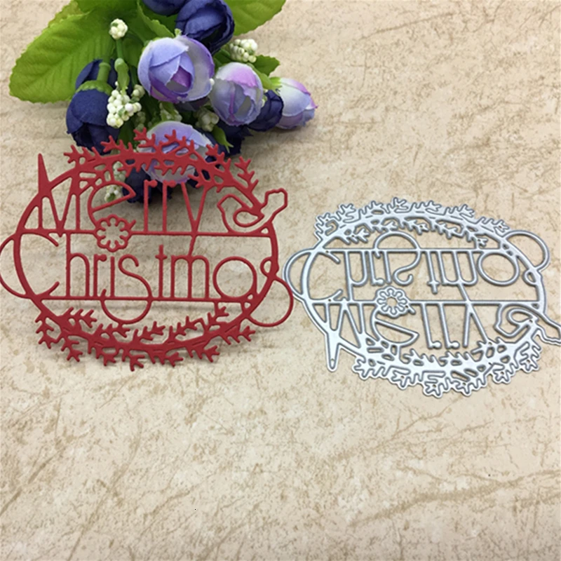 Merry Christmas металлические режущие штампы DIY ремесло штампы трафарет для штампы для скрапбукинга тиснение плесень изготовление бумажных открыток