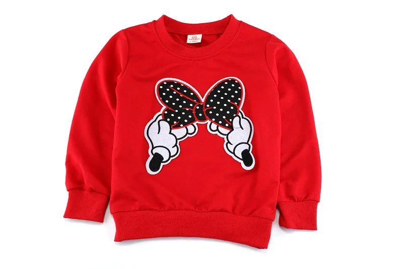 Комплект одежды для девочек с Минни и бантом Модная одежда маленьких футболка