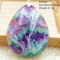 natural colorful fluorite feather quartz pendant women water drop blue colorful fluorite necklace jewelry aaaaa