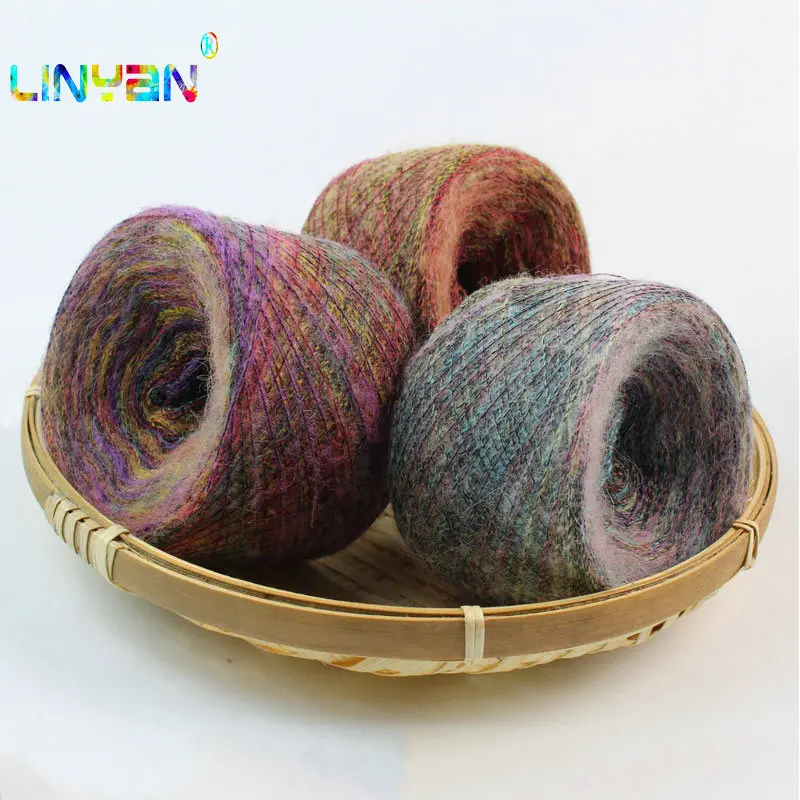 70% шерсть ангорской шерсти вязание крючком мохеровая линия lanas ovillos t52|laine mohair|knitting