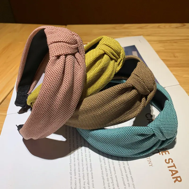 

Fashion Hair Accessories Cotton Cloth For Woman Girl Knotting Hair Hoop Two Color Mixing Retro Style Multi Purpose Nice Gift