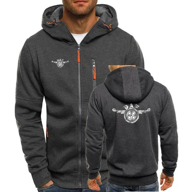Толстовка мужская с капюшоном и принтом на молнии | Автомобили мотоциклы