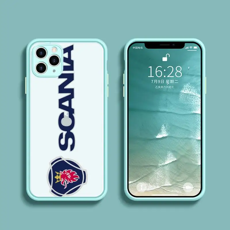 

Scanias Truck Phone Case Transparent Matte For IPhone 7 8 11 12 S Mini Pro X XS XR MAX Plus Cover Shell
