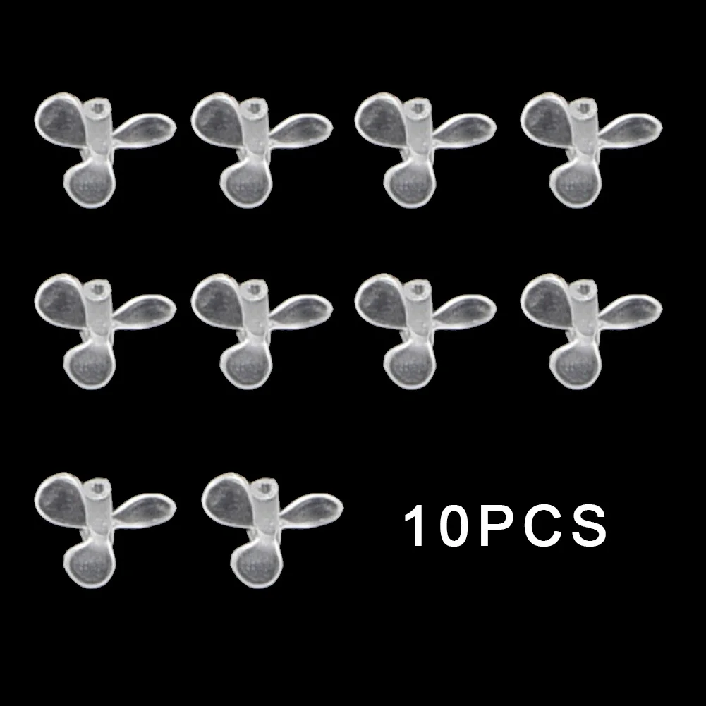 

10Pcs Bait Propeller For Fishing Lure Electric Multi-section Bait Bionic Fake Bait Mini Propeller Transparent Plastic