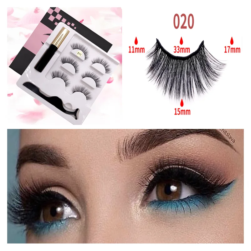 Новые магнитные ресницы 3 пары 3D накладные магнит для ресниц подводка глаз набор