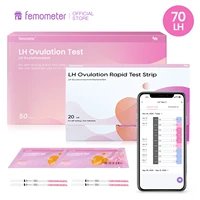 70 pcsset femometer lh ovulation test fertility predictor sensitive combo urine test strip with app