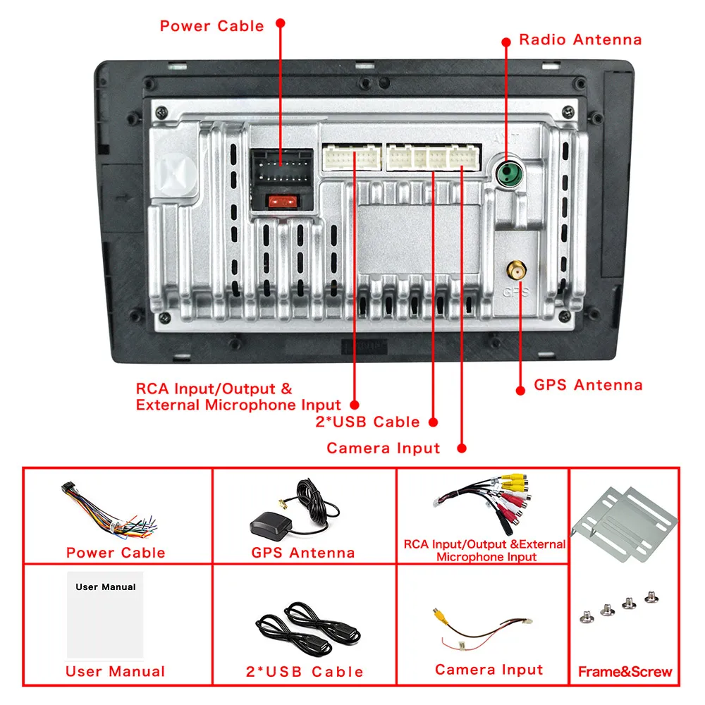 Универсальный автомобильный радиоприемник 2 5D диагональю 9 10 дюймов DAB Android 8 1 GPS