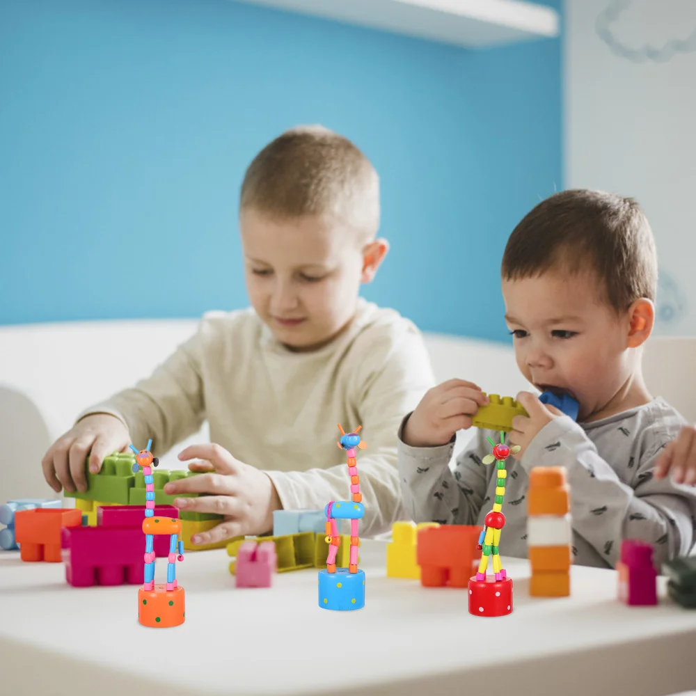 

3Pcs Giraffe Shape Colorful Toys Educational Adorable Kids Toys (Random Color)