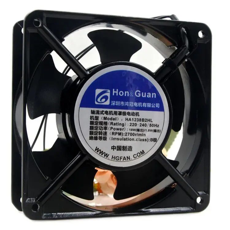 Honguan Hong Guan HA1238B2HL 220 в 12 см 12038 охлаждающий вентилятор ёмкостный для шкафа |