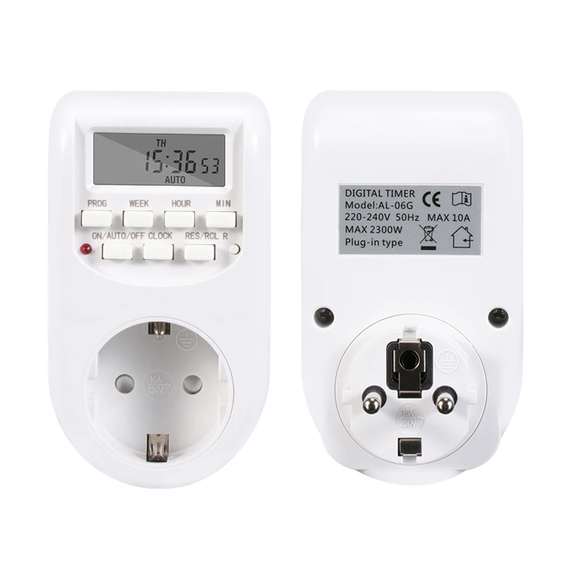 

EU Plug Timer Switch Energy Saving Digital Kitchen Timer Outlet Week Hour Programmable Timing Socket 220V 50HZ 10A 2200W