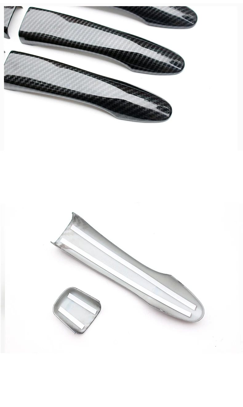 4 шт. пластиковые накладки на дверную ручку из углеродного волокна для Qashqai J11 2016