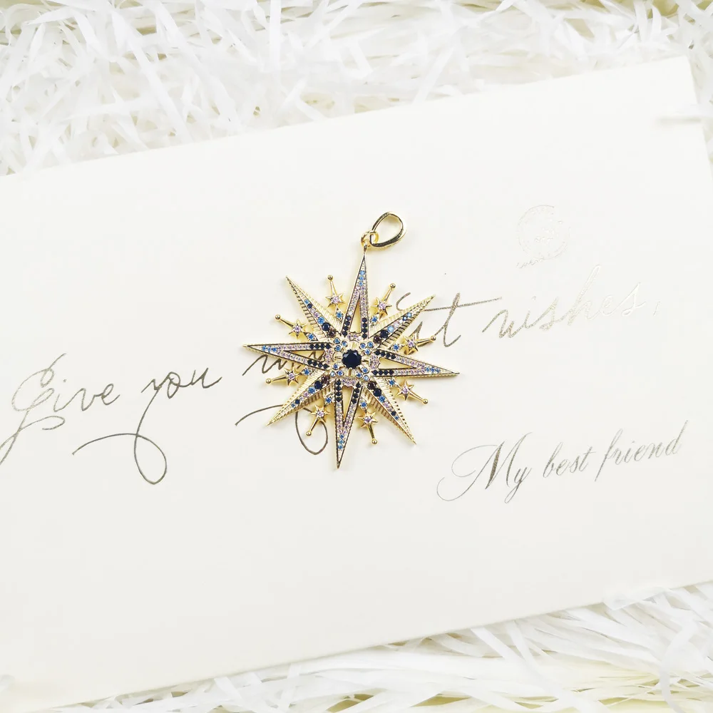 Золотая подвеска с подвеской роялти звездой Новинка лета 2020 богемное ювелирное